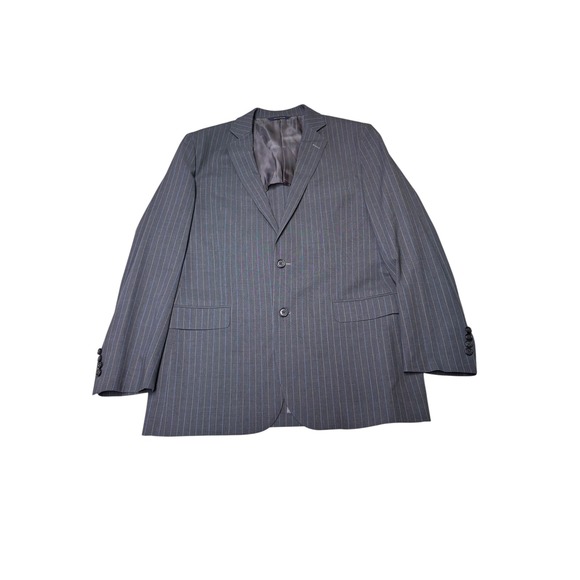 Brooks Brothers Fitzgerald BrooksCool Grey Pinstripe Suit Jacket Blazer 42L